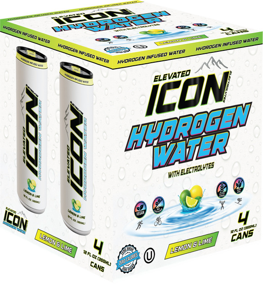 4-Pack Lemon & Lime, Elevated ICON Hydrogen Water, with Electrolytes
