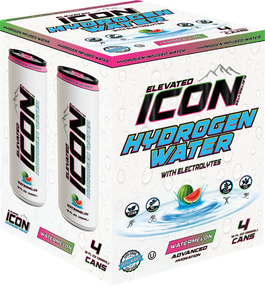 4-Pack Watermelon, Elevated ICON Hydrogen Water, with Electrolytes