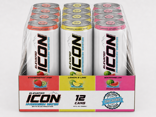 ICON Hydrogen Water – MultiPack, 12-Pack Tray (3 Flavors)