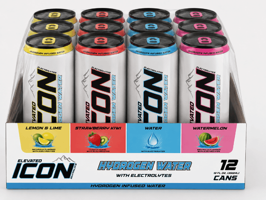 ICON Hydrogen Water – MultiPack, 12-Pack Tray (4 Flavors)